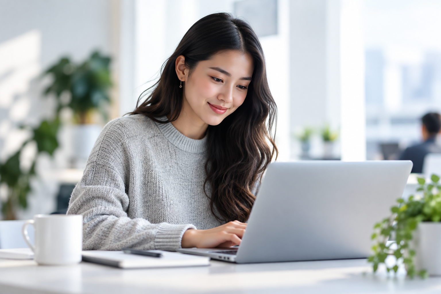 Professional exploring career opportunities on a laptop
